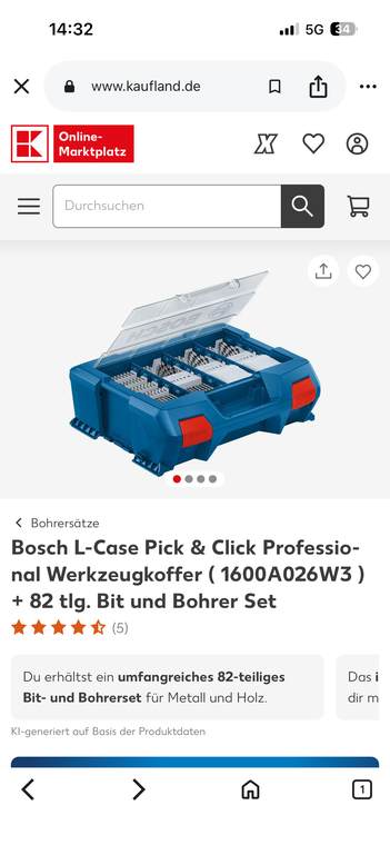 Bosch Professional Pick & Click աքսեսուարների հավաքածու 82 կտոր, L-Case