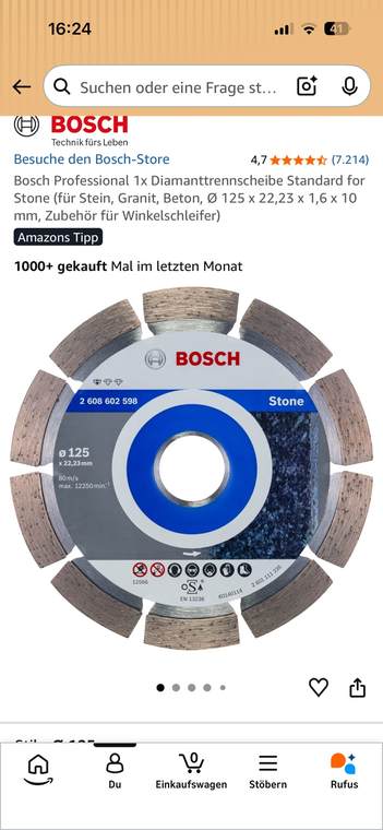 Bosch Professional Diamond քար կտրելու սկավառակ